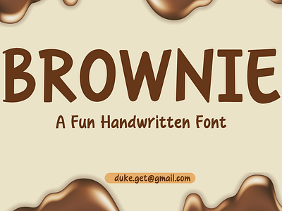 Brownie Font display font fonts groovy handwritten san serif