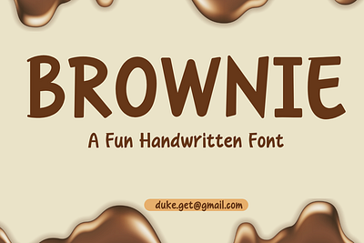 Brownie Font display font fonts groovy handwritten san serif