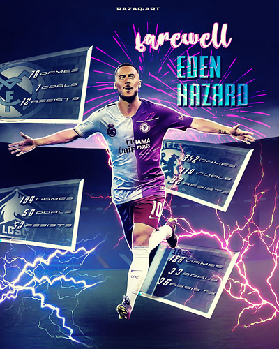 Eden Hazard will forever be remembered. branding graphic design typography