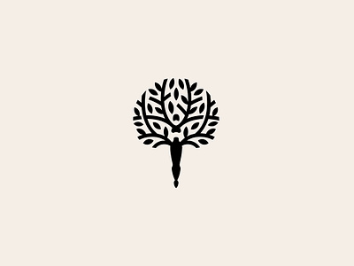 Mother Nature black branding company design forest girl graphic design illustration leaf logo logofolio mother nature nature plant portfolio silhouette style tree vector woman