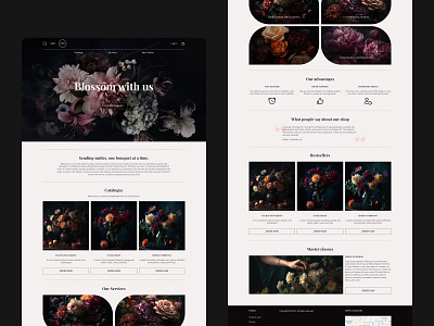 Flower Shop site design figma minimal ui ux web website