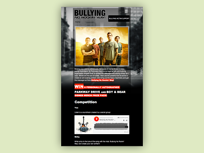 Bullying No Rockin' Way - Facebook App (Real Project) branding design graphic design ui ux web design