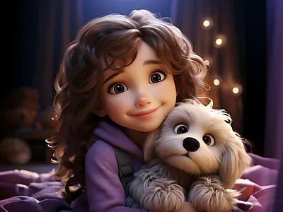 cartoon cute girl with dog cartoon girl cartoon girl logo cartoon puppy and girl cute girl girl cartoon girl with dog illustration girl vector girl with dog