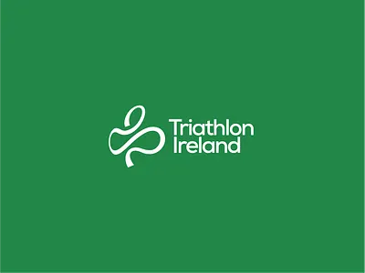 Triathlom Ireland biking branding clover club identity illustration ireland ironman leaf logo minimal race run running shamrock simple sport swimming trail triathlon