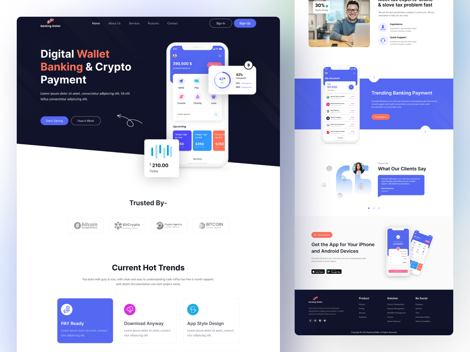 Digital Banking site Design by Omar Faruk on Dribbble