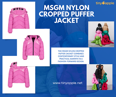 MSGM Nylon Cropped Puffer Jacket - Tinyapple