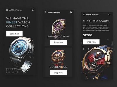 Premium Watch App Design branding design graphic design logo mobile app motion graphics responsive ui vector watch watches