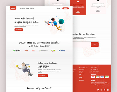 Sribu - Landing Page Website design figma landing page redesign sribu.com ui uiux design ux website