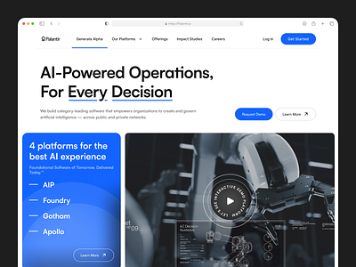 Palantir | Website Redesign ai blue chatgtp design figma future minimal product style ui ux web website