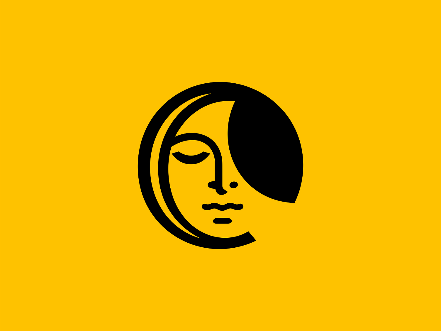 Lady Moon Logo by UNOM design on Dribbble
