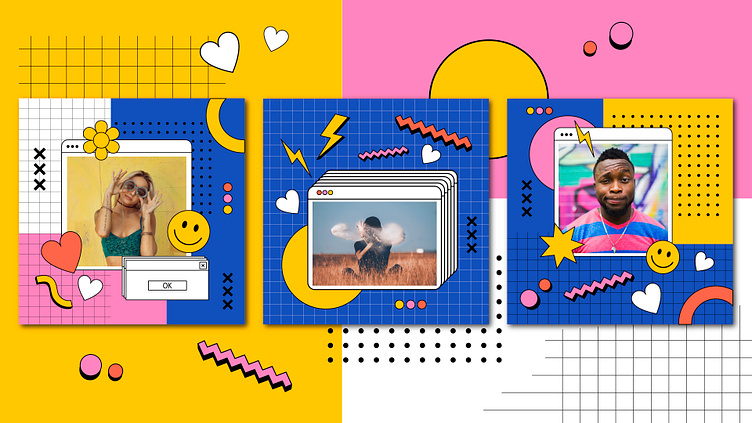 80s Retro Instagram Post Templates