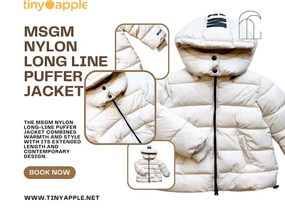 MSGM Nylon Long Line Puffer Jacket - Tinyapple