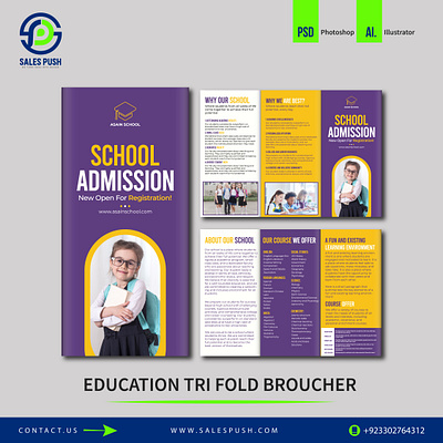 EDUCATION TRI FOLD BROUCHER DESIGN broucher broucher design broucher designer broucher inspiration broucherdesigns brouchers designs education broucher graphic design tri fold broucher