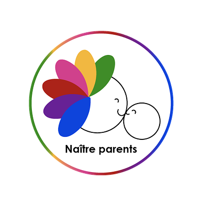 Naitre parents logo aftereffects animation circle face illustrator logo parents