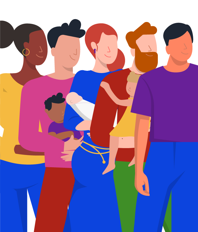 Family babies children family illustration illustrator man vector woman