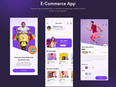 E-Commerce App app ui e commerce app fashion app minimal app mobile ui online shopping app product selling shopping app