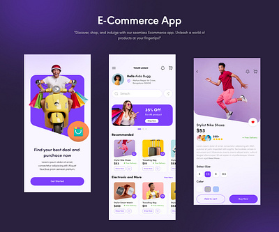 E-Commerce App app ui e commerce app fashion app minimal app mobile ui online shopping app product selling shopping app