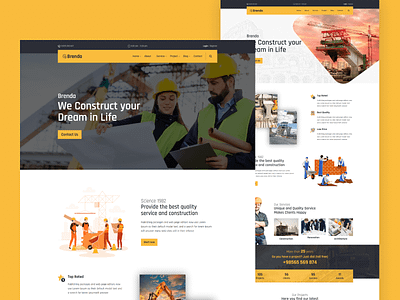 Building Construction HTML Template with Responsive - Brenda