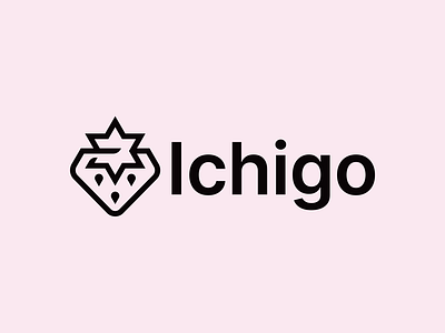 Ichigo brand branding design elegant graphic design illustration logo logo design logotype mark minimalism minimalistic modern sign strawberry