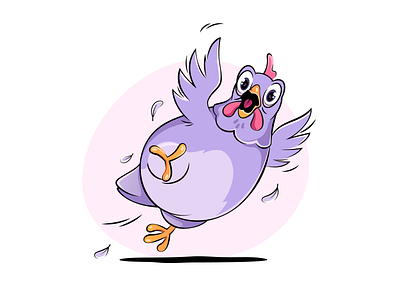 Scared hen. Character illustration animal cartoon character character design character illustration chicken comic hen illustration