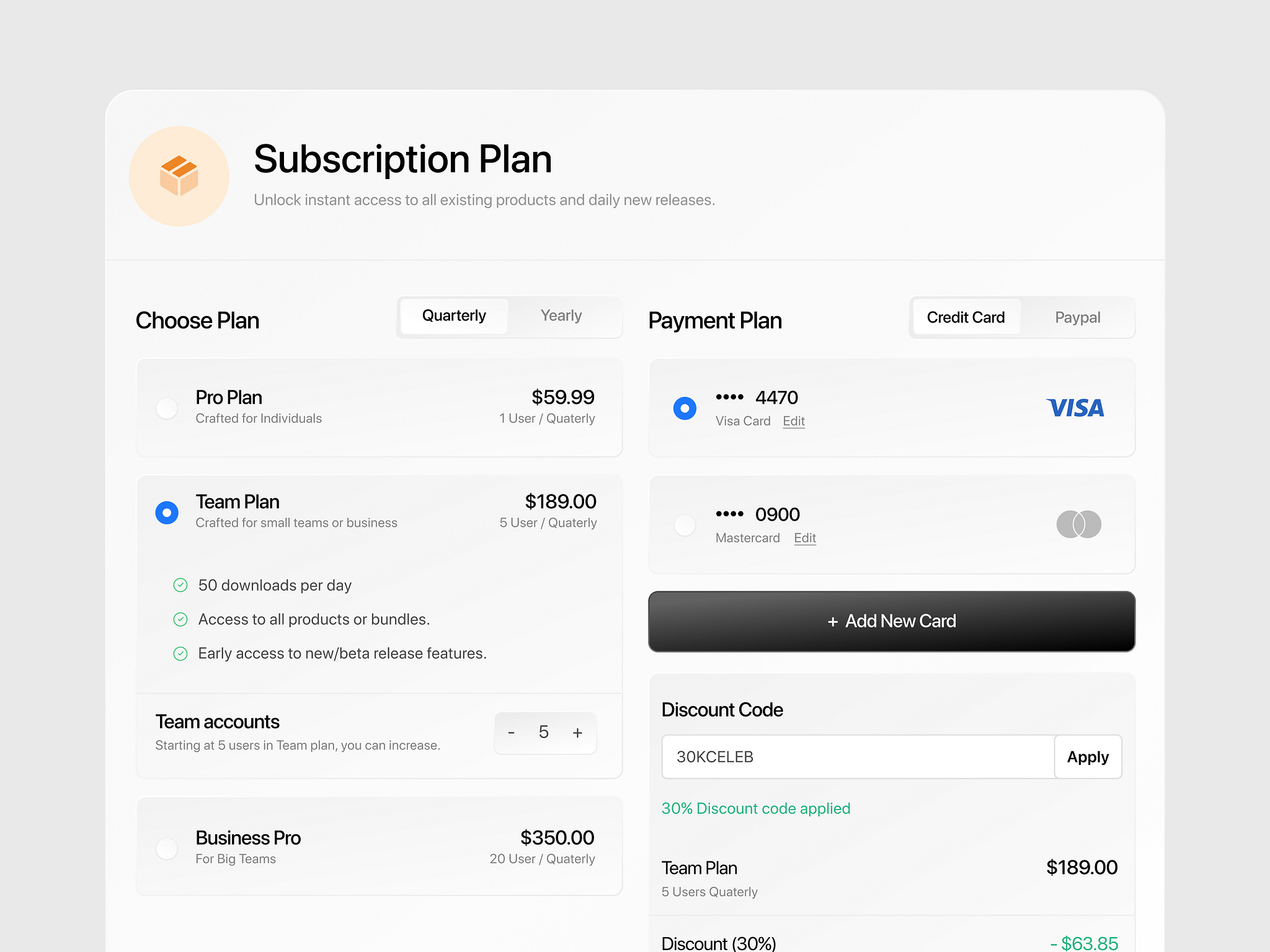 Subscription Page design by Basit A. khan 👋 on Dribbble