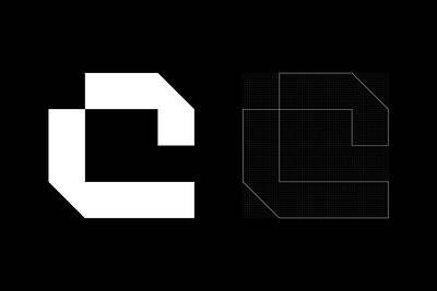Cyube design geometric graphic design grid modular type design typeface typography