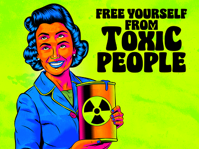 Free Yourself from Toxic People design illustration surrealism