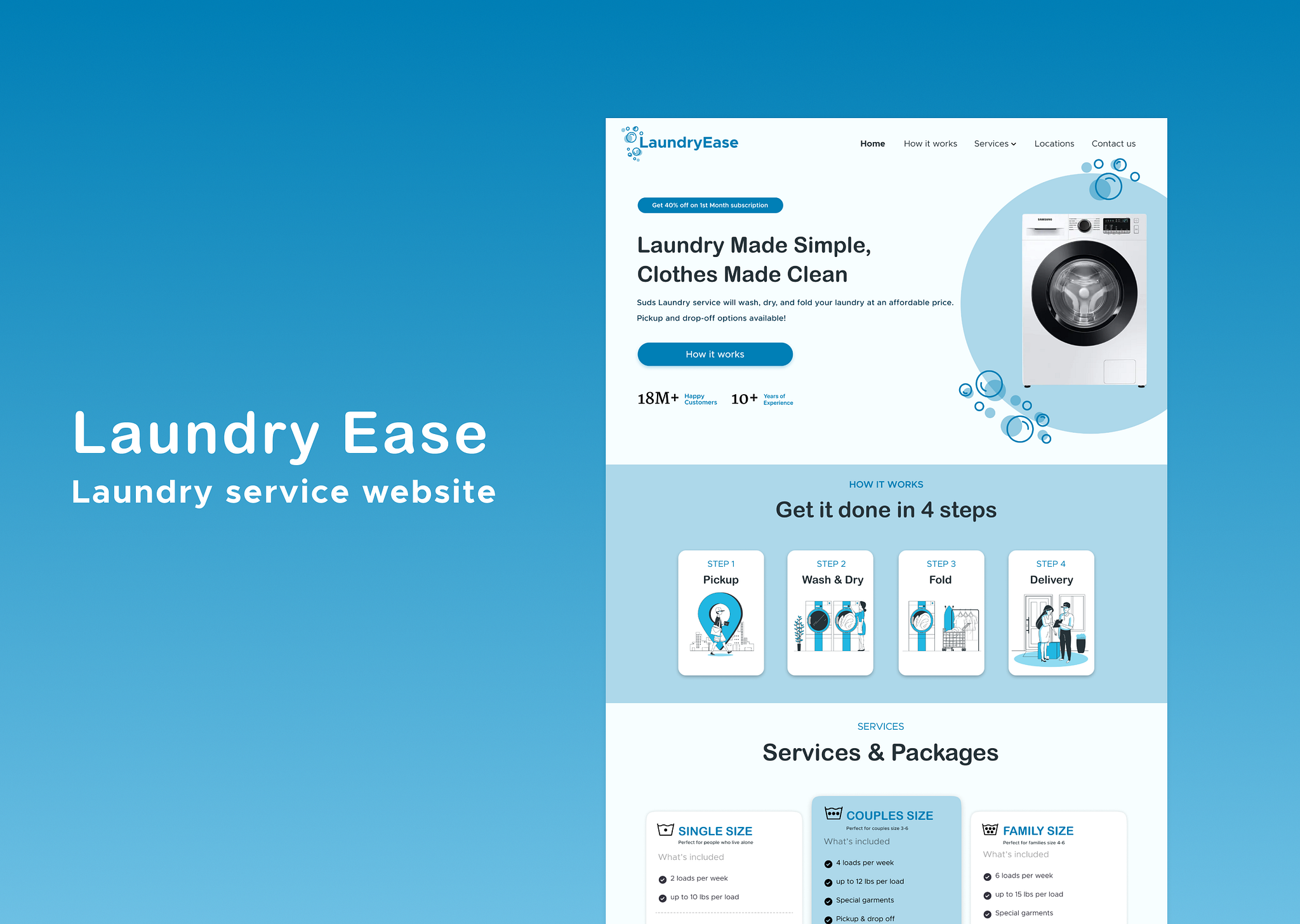 LaundryEase Laundry website service by Shivam Kumar on Dribbble