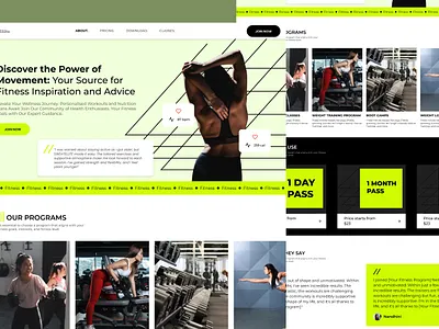 Fitness Website Home Page! branding design fitness design fitness website product design ux design web design
