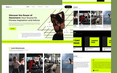 Fitness Website Home Page! branding design fitness design fitness website product design ux design web design