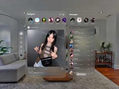 Instagram - Apple Vision Pro Spatial UI instagram social media ui