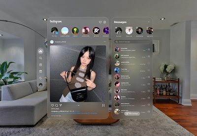 Instagram - Apple Vision Pro Spatial UI instagram social media ui