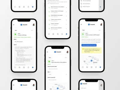 Service Creation pages - Responsive Mobile ai application dashboard mobile onboarding product project steps ui ux web design website