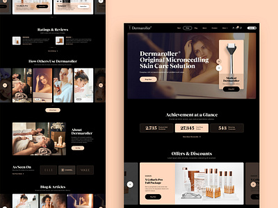 Dermaroller® care dermaroller design drawingart microneedling responsive shop skin ui ux web website