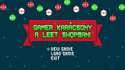 Leet Shop Gamer Christmas 2d 8bit animation character christmas commercial design game gamer graphic leet motion pixel santa claus shop xmas