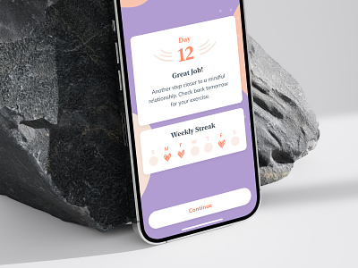 Weekly Streak Mental Health design ios app iphone mental mental health mobile streak ui