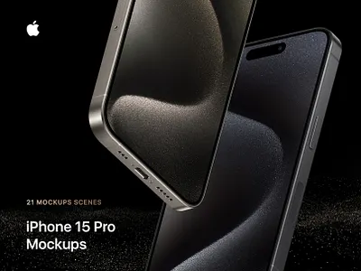iPhone 15 Pro - 21 Mockups Scenes - PSD apple apple iphone bundle customizable device display iphone 15 iphone 15 pro iphone 15 pro mockup mobile mock up mockup phone presentation psd smartphone template xdr