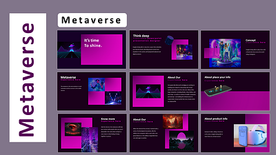 Metaverse presentation animation branding graphic design ui