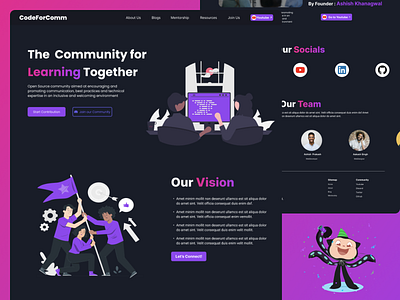 CodeForCommunity branding design graphic design landing page logo ui uiux web design webdesign webdevelopment
