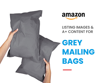 Amazon Listing Images & A+ Content for Gray Mailing Bag a a amazon amazon amazon a amazon ebc amazon listing brand brand identity branding design enhanced brand enhanced brand content enhanced images graphic design illustration listing images mailing bag uk client visual identity