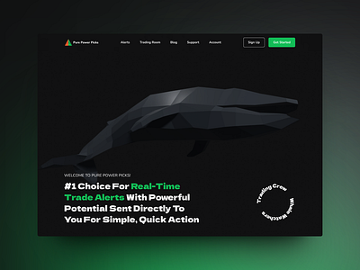 Pure Power Picks Trading Landing Page design graphic design landing logo typography ui ux vector