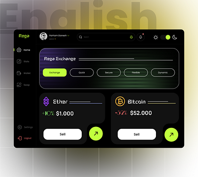 Crypto Exchange Dashboard 💱 bitcoin crypto crypto dashboard cryptocurrency dashboard design ethereum exchange landing page login marketplace nft product design ui ux website