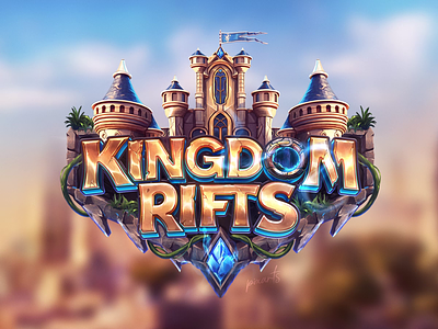 Game Logo - Kingdom Rifts 💎 decorative game logo designer for hire fantasy logo game art game logo game logo designer game logos mmorpg mobile game logo video game