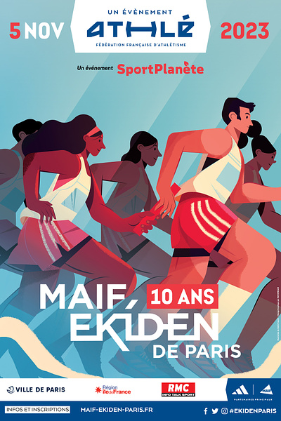 Athletics 2d character digital event poster folioart graphic illustration maite franchi people poster design sport vector