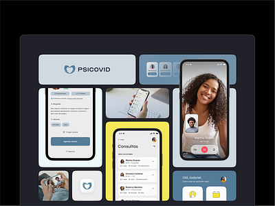 PSICOVID - Mental health app bento grid mental health ui design ux design