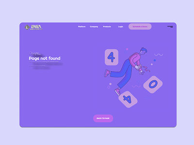 Daily UI challenge 007 - 404 error page What are your thoughts? dailyui pluralcode