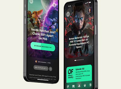 Digital Foundry App concept app design gaming ios mobile app mobile design ui uiux user interface video games videos