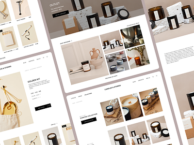 Candles & Stories - candles store website aroma candles clean design design ecommerce home minimal online store product product design product page shop typography ui webdesign website white ui