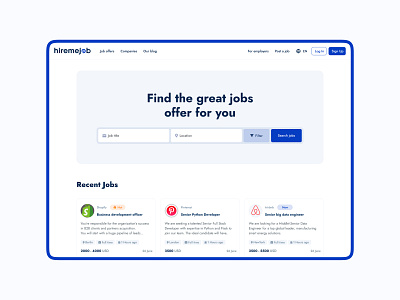 Hiremejob - Job Finder Platform app careers job job app job application job board job finder job listing job portal job search jobs ui user experience ux ux designer ux ui designer web