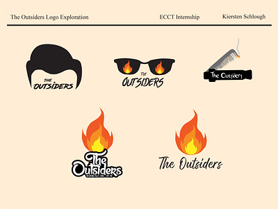 The Outsiders Logo Exploration book fire graphic design greasers logo design logo exploration play the outsiders